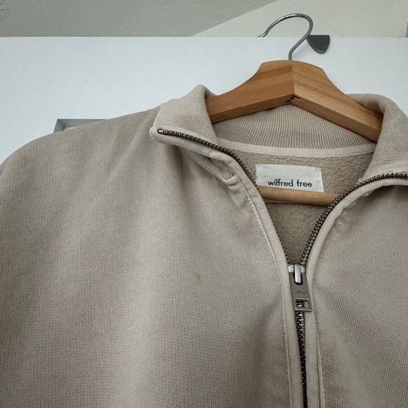 Wilfred Free Cream Ribbed Collar Sweater - Picture 2 of 4